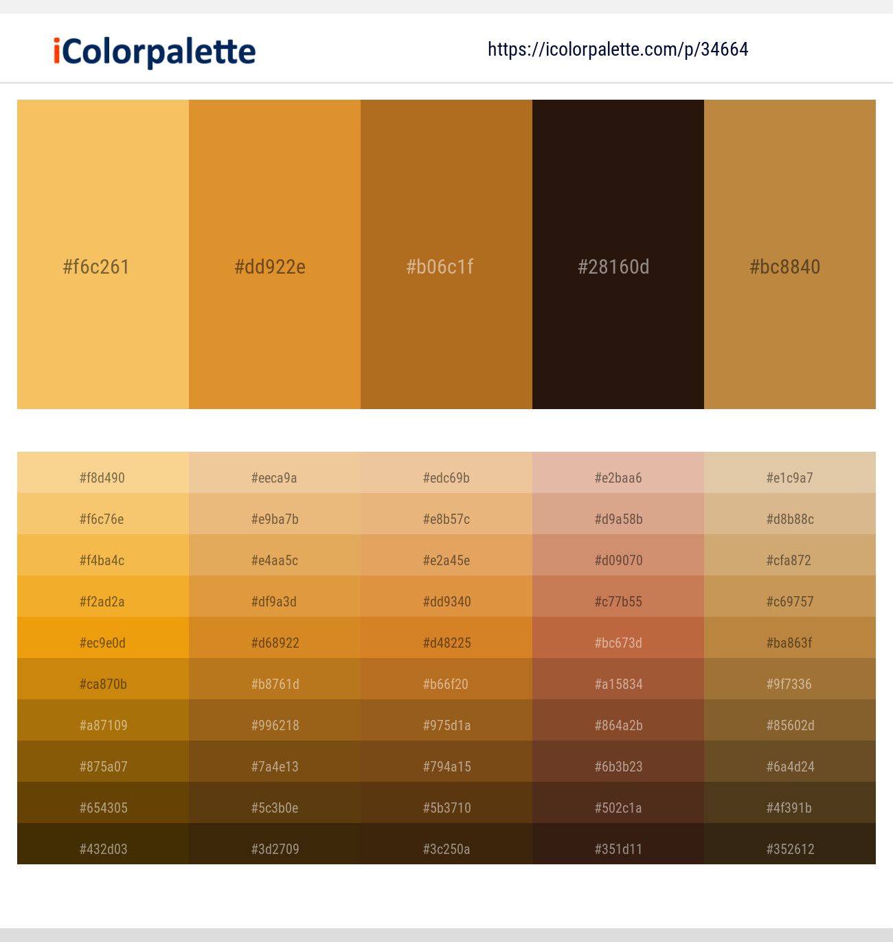 Cream Can – Golden Grass – Desert – Coffee Bean – Tussock Color scheme