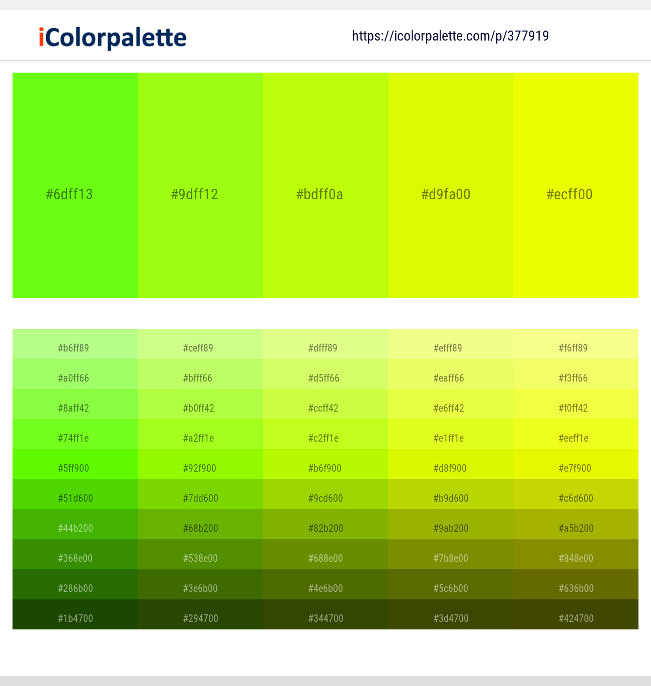 377919366 Bright Color Palettes