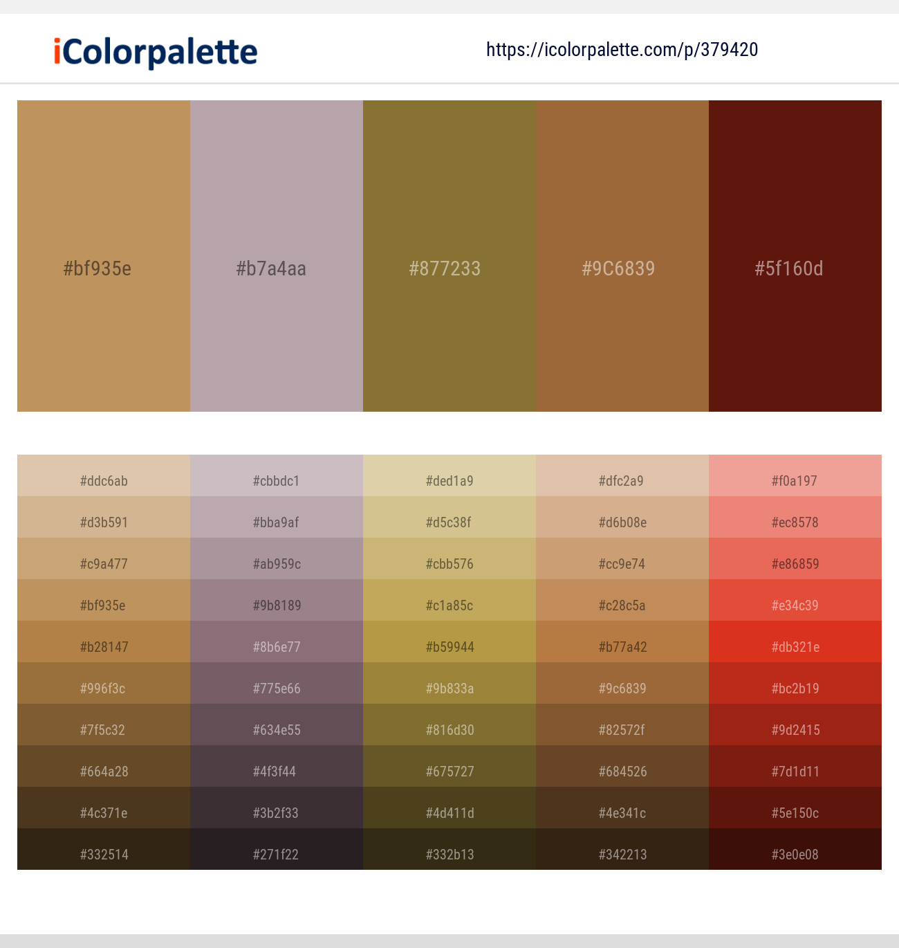 Twine – Martini – Pesto – Sepia Skin – Redwood Color scheme