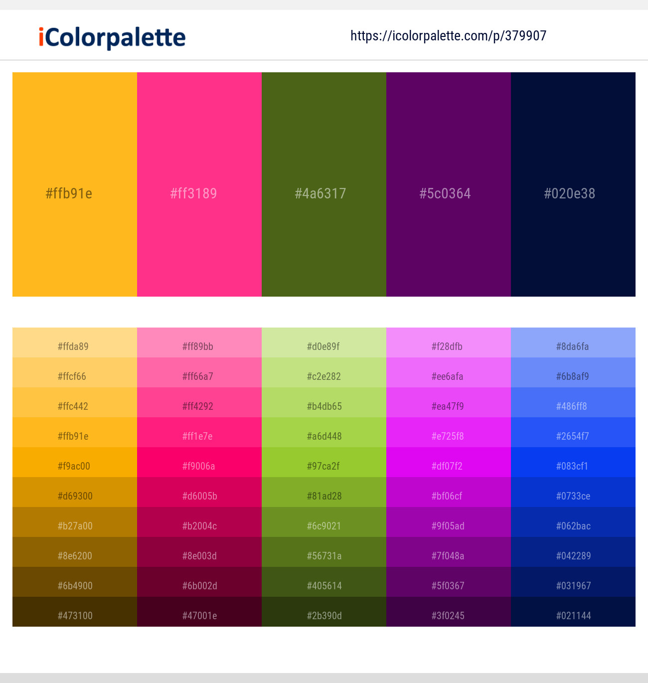 379907366 Bright Color Palettes