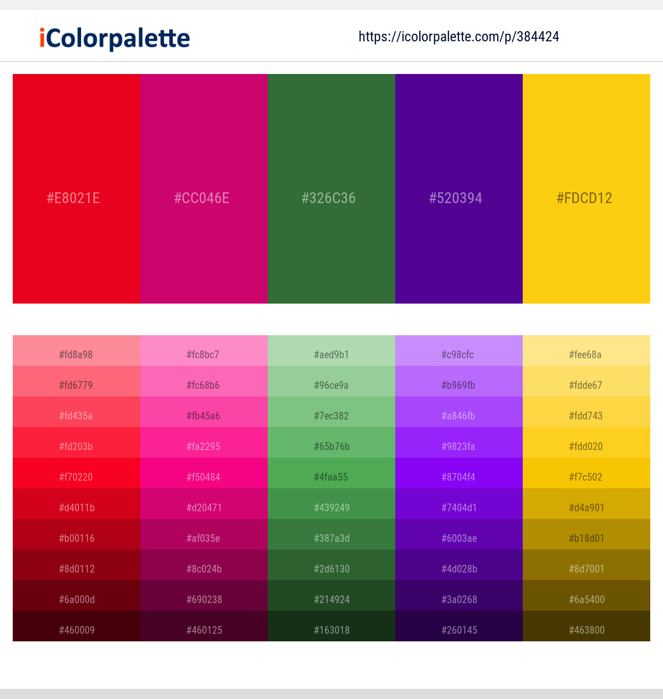 384424366 Bright Color Palettes