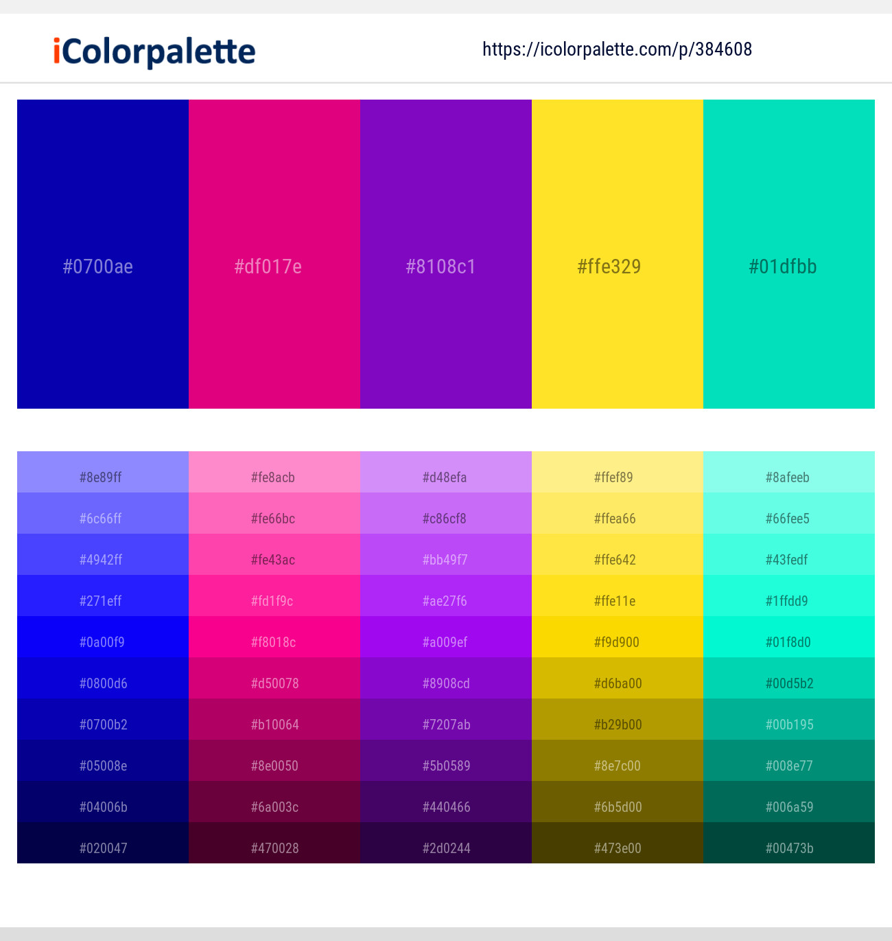 384608366 Bright Color Palettes