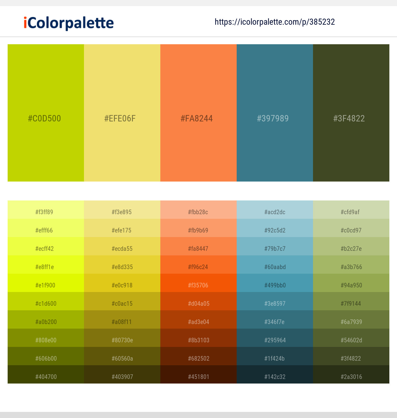 385232366 Bright Color Palettes