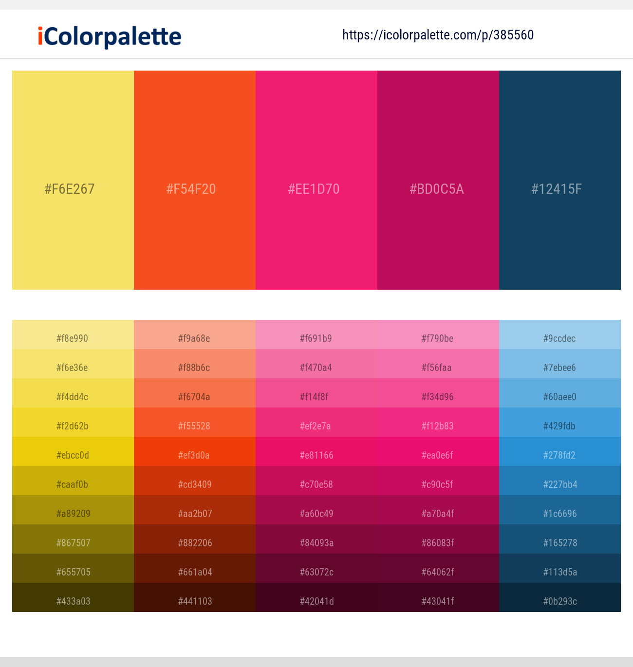 385560366 Bright Color Palettes