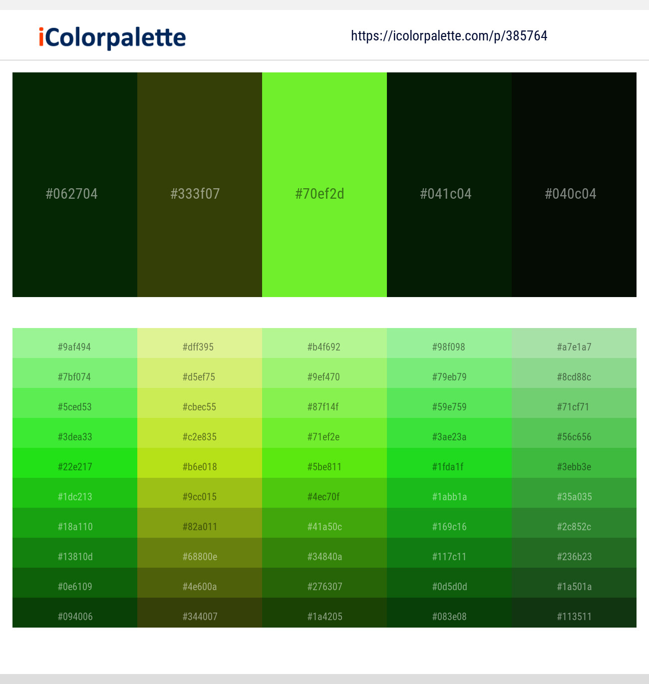 385764366 Bright Color Palettes