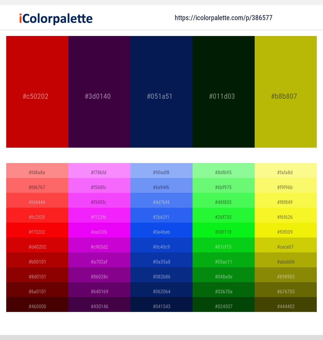 386577366 Bright Color Palettes