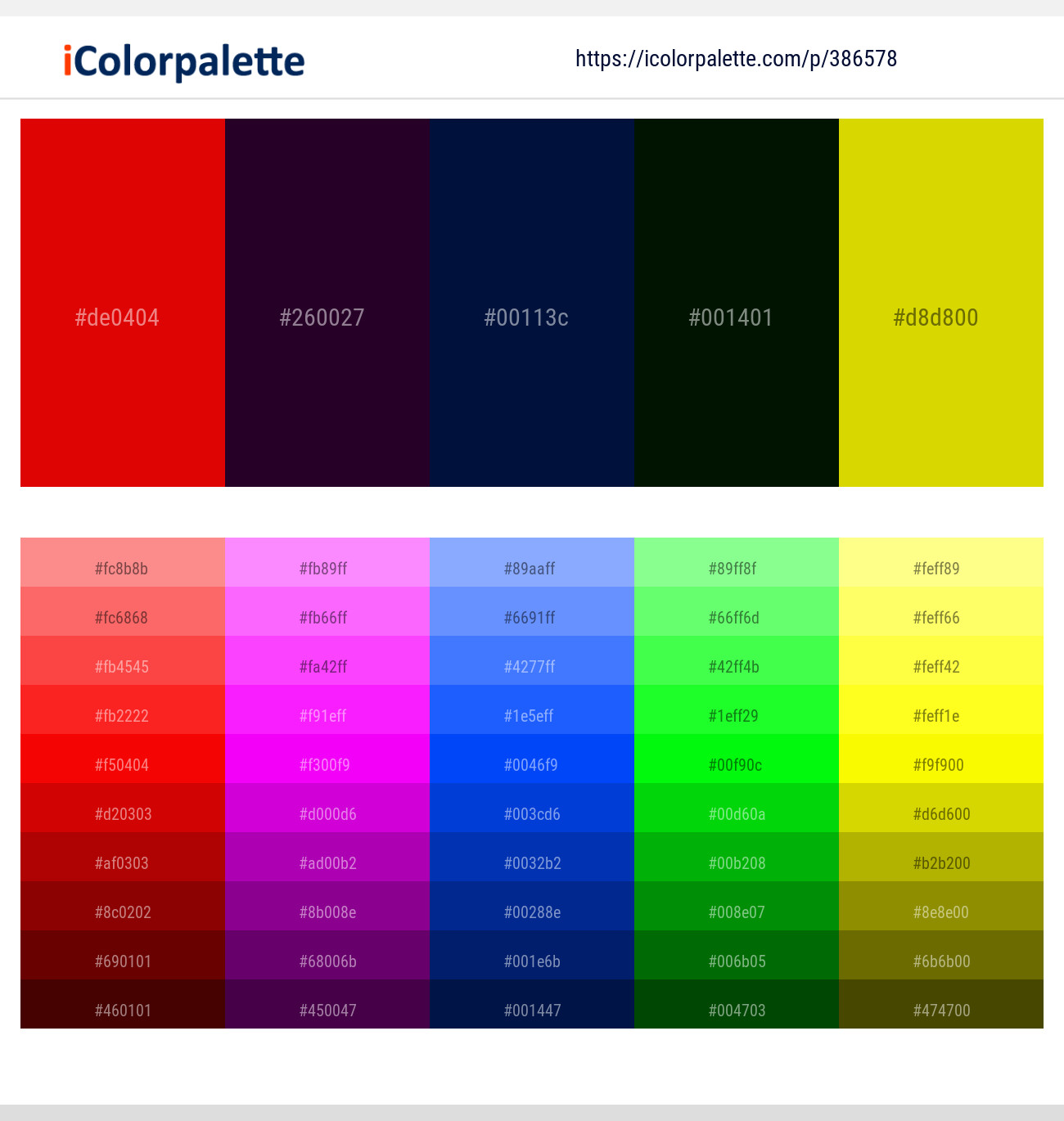 386578366 Bright Color Palettes