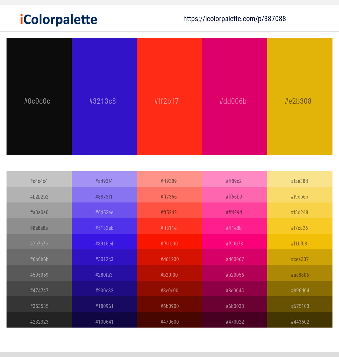 387088366 Bright Color Palettes