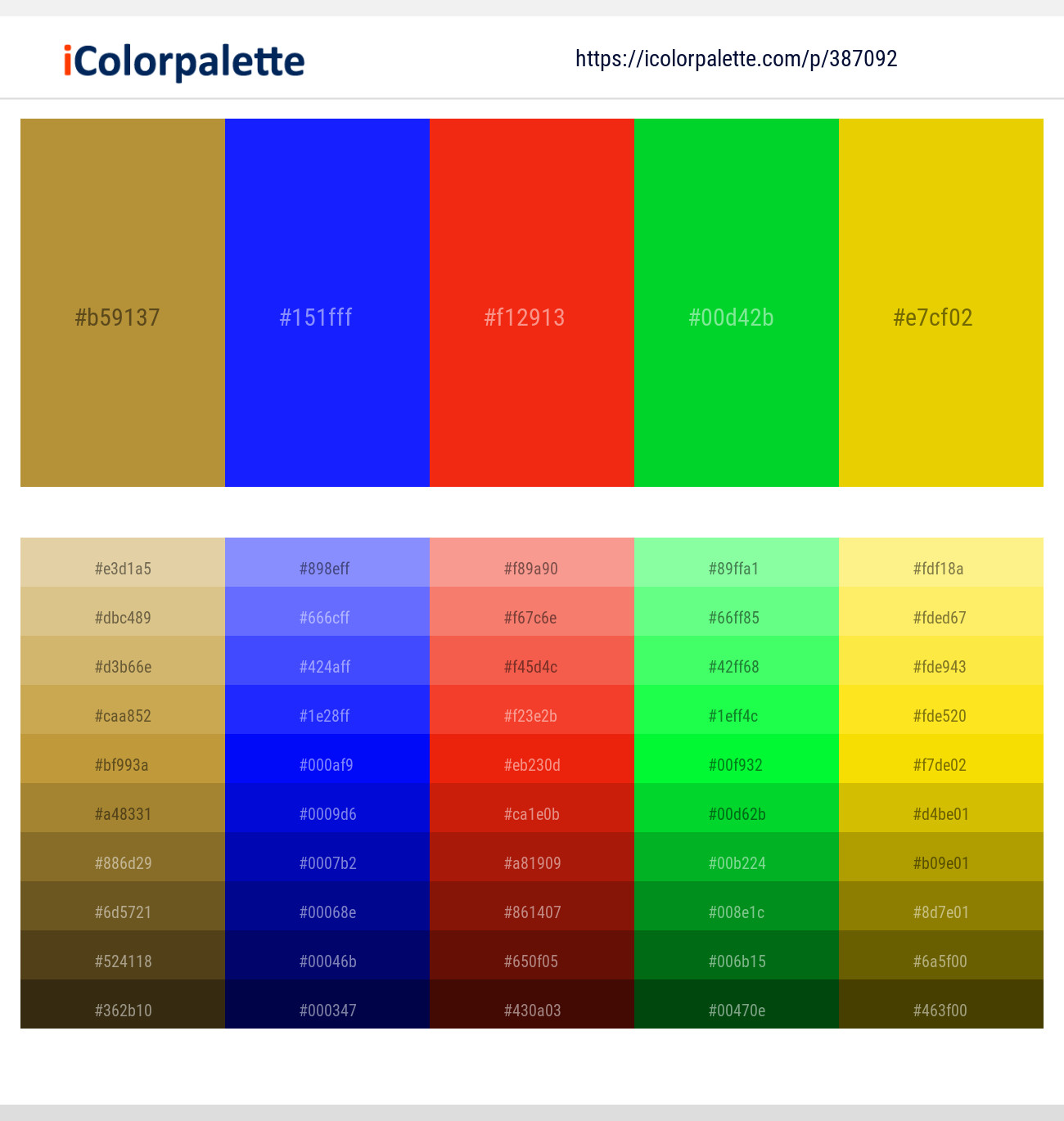 387092366 Bright Color Palettes