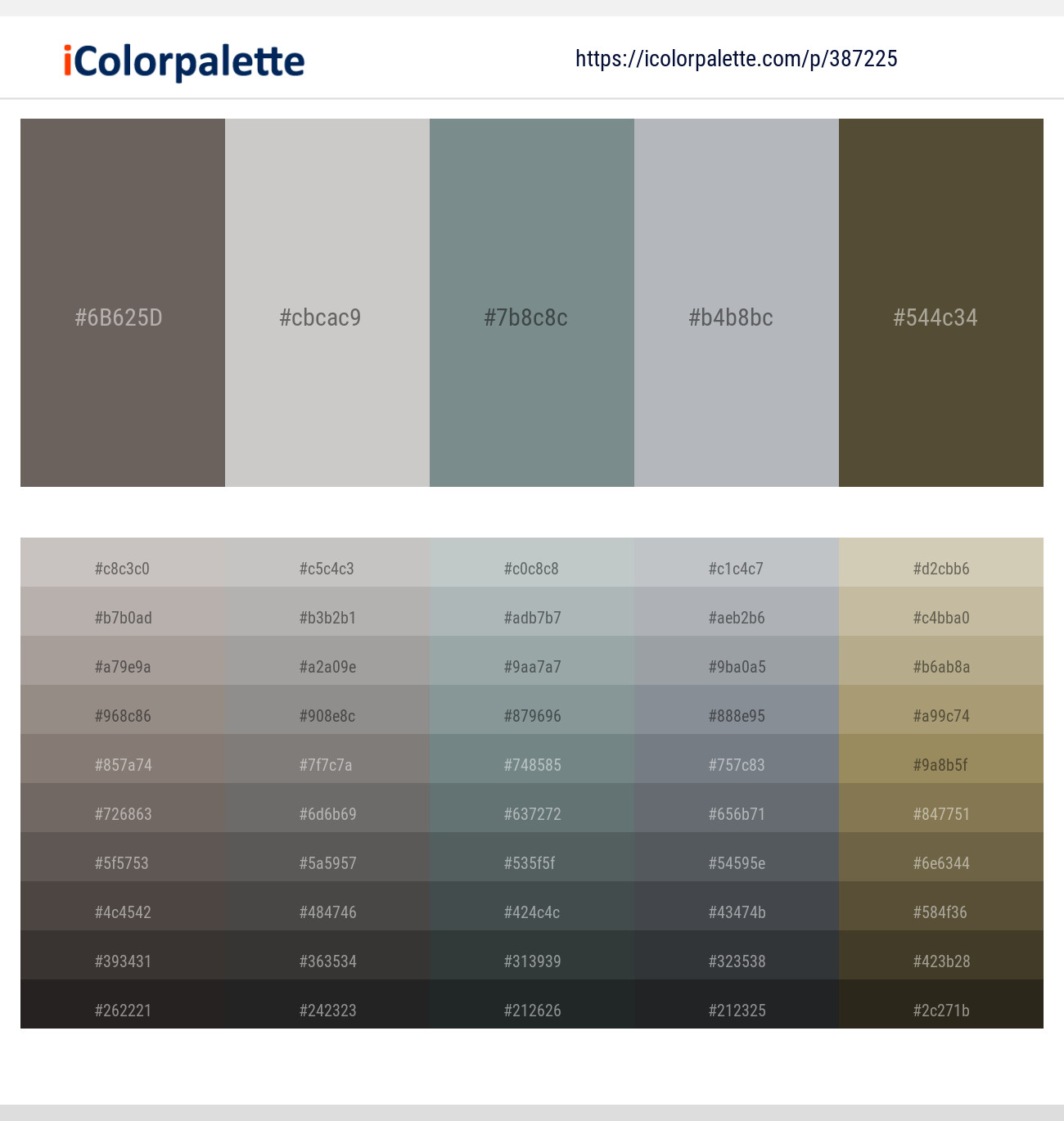 Flint – Cloud – Sirocco – Bombay – Judge Gray Color scheme