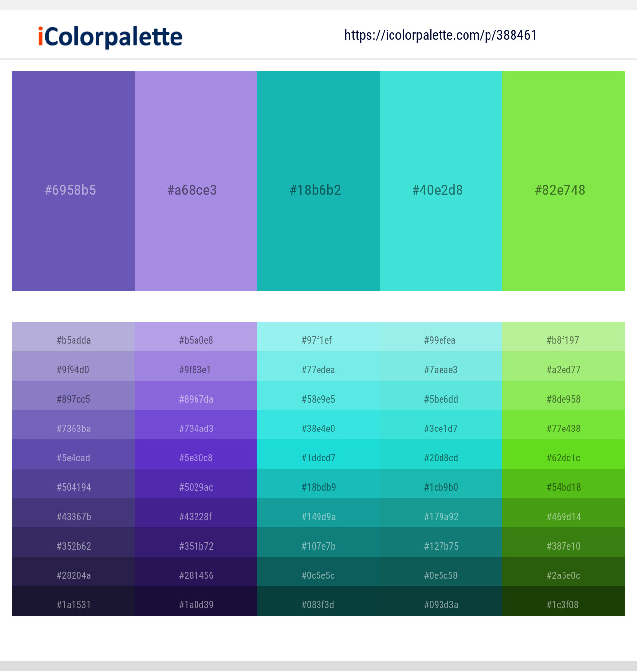Pastel Purple And Green Color Palette Purple And Green From Dark Green Color Tones To Pale