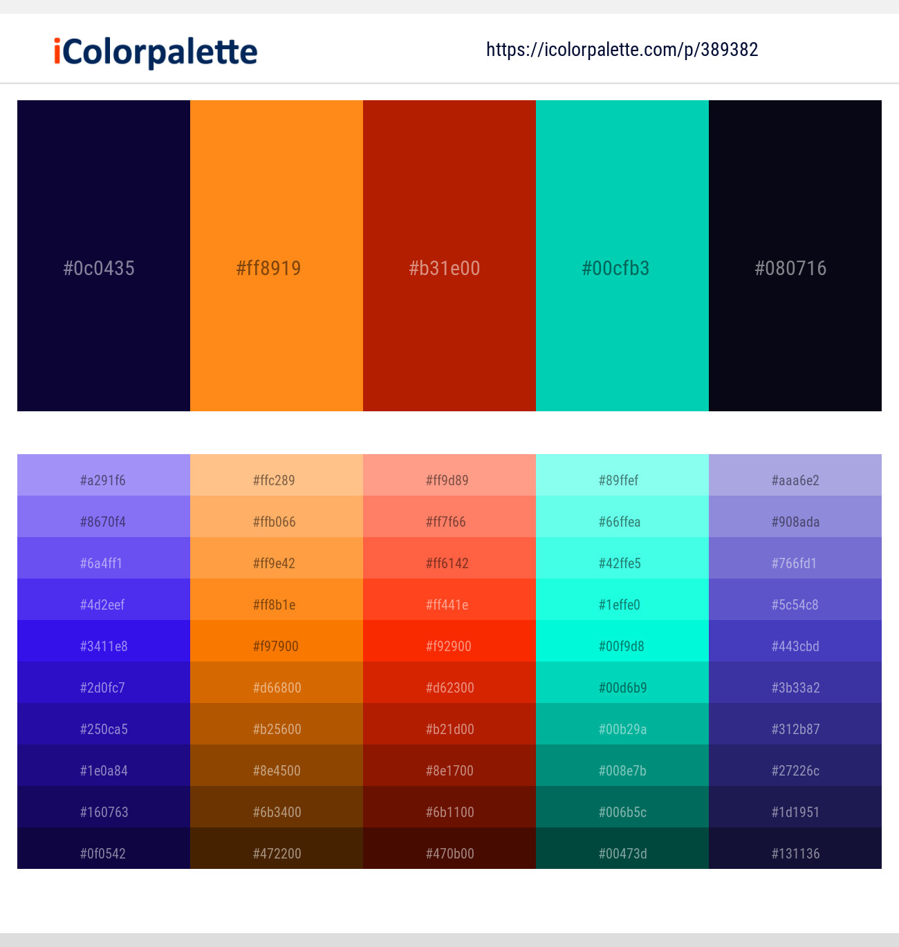389382366 Bright Color Palettes