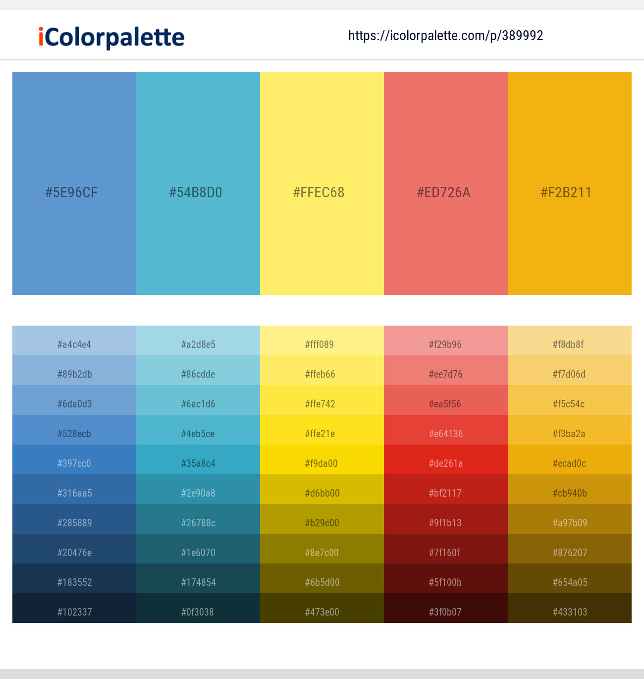 389992366 Bright Color Palettes