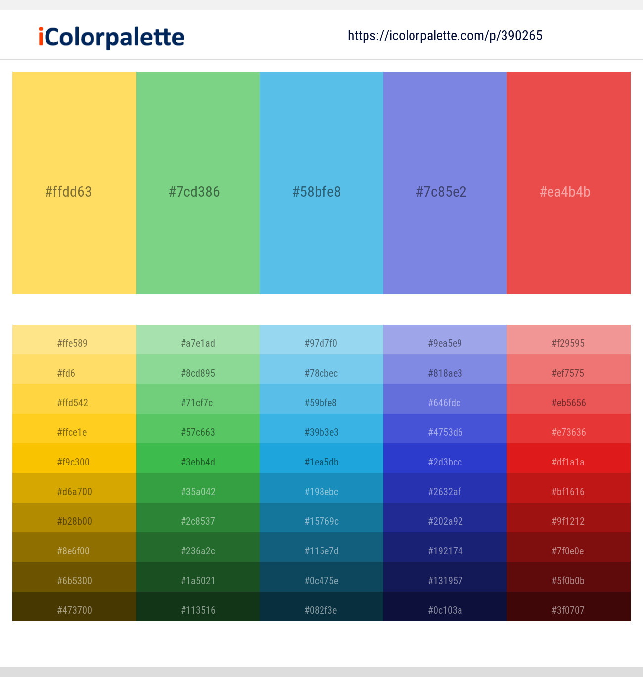 390265366 Bright Color Palettes