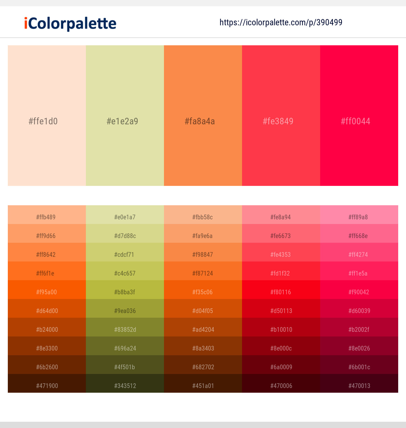 COLOR PALETTES - color set  Red colour palette, Color palette