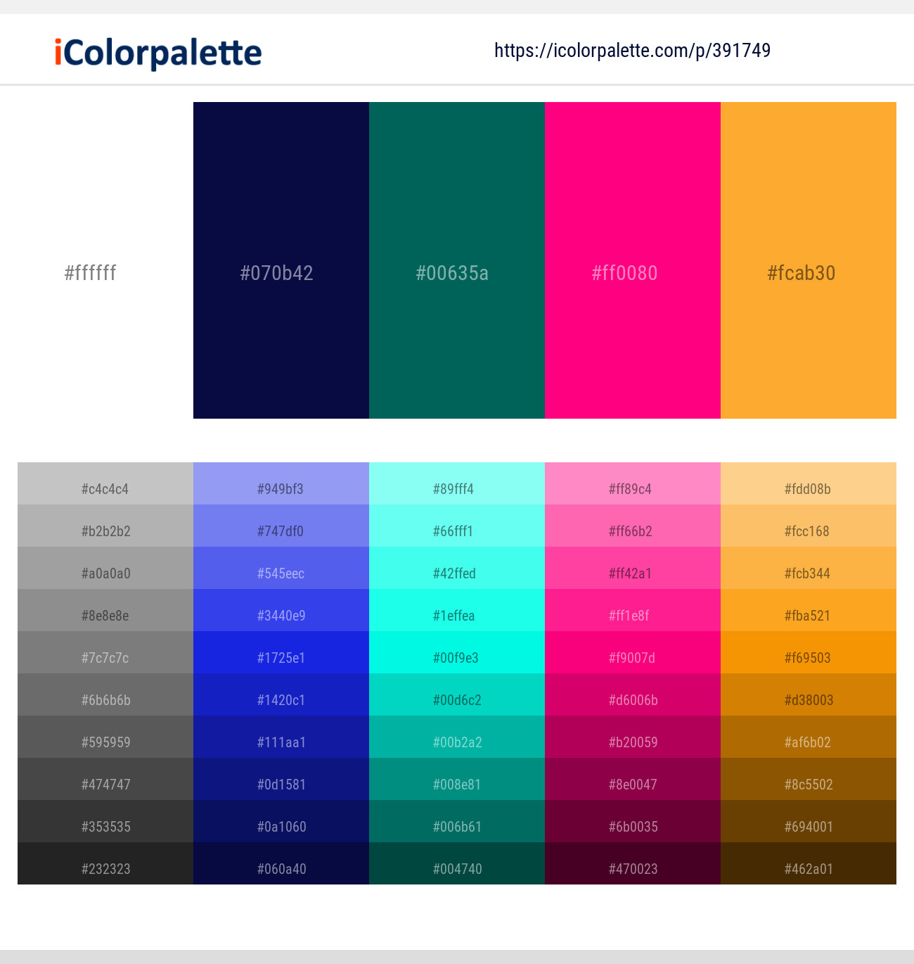 391749366 Bright Color Palettes