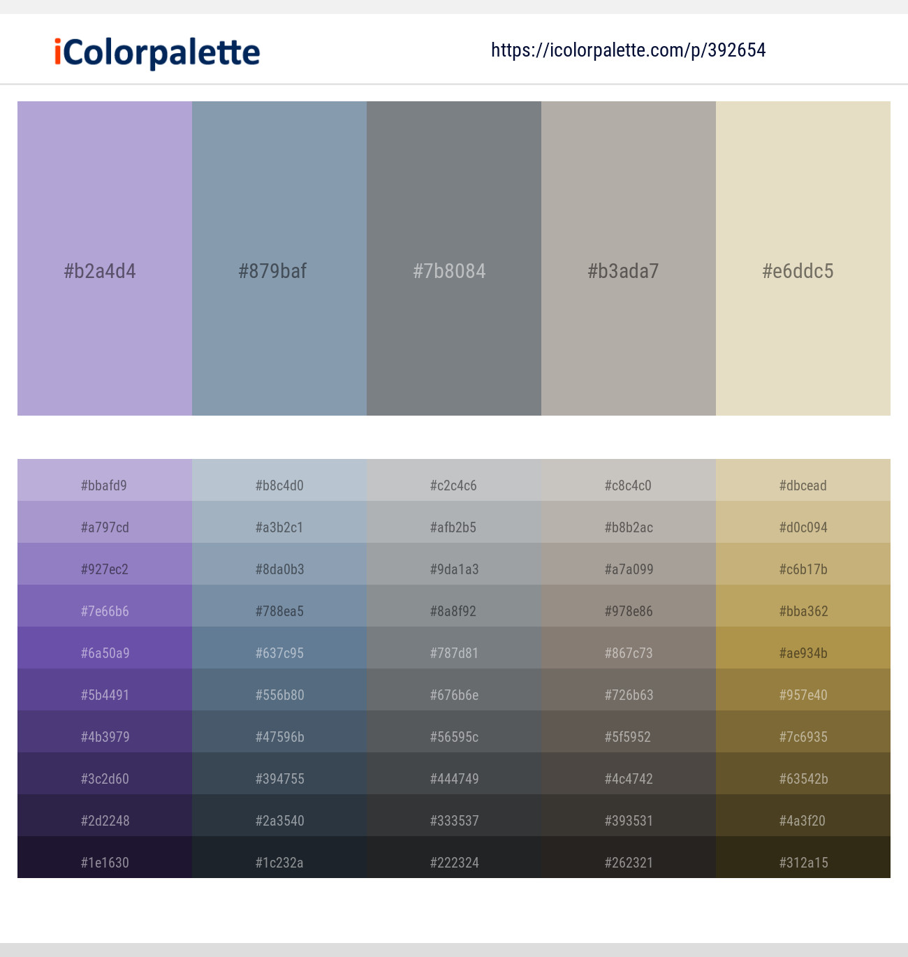 Wistful – Bali Hai – Rolling Stone – Cloudy – Stark White Color scheme