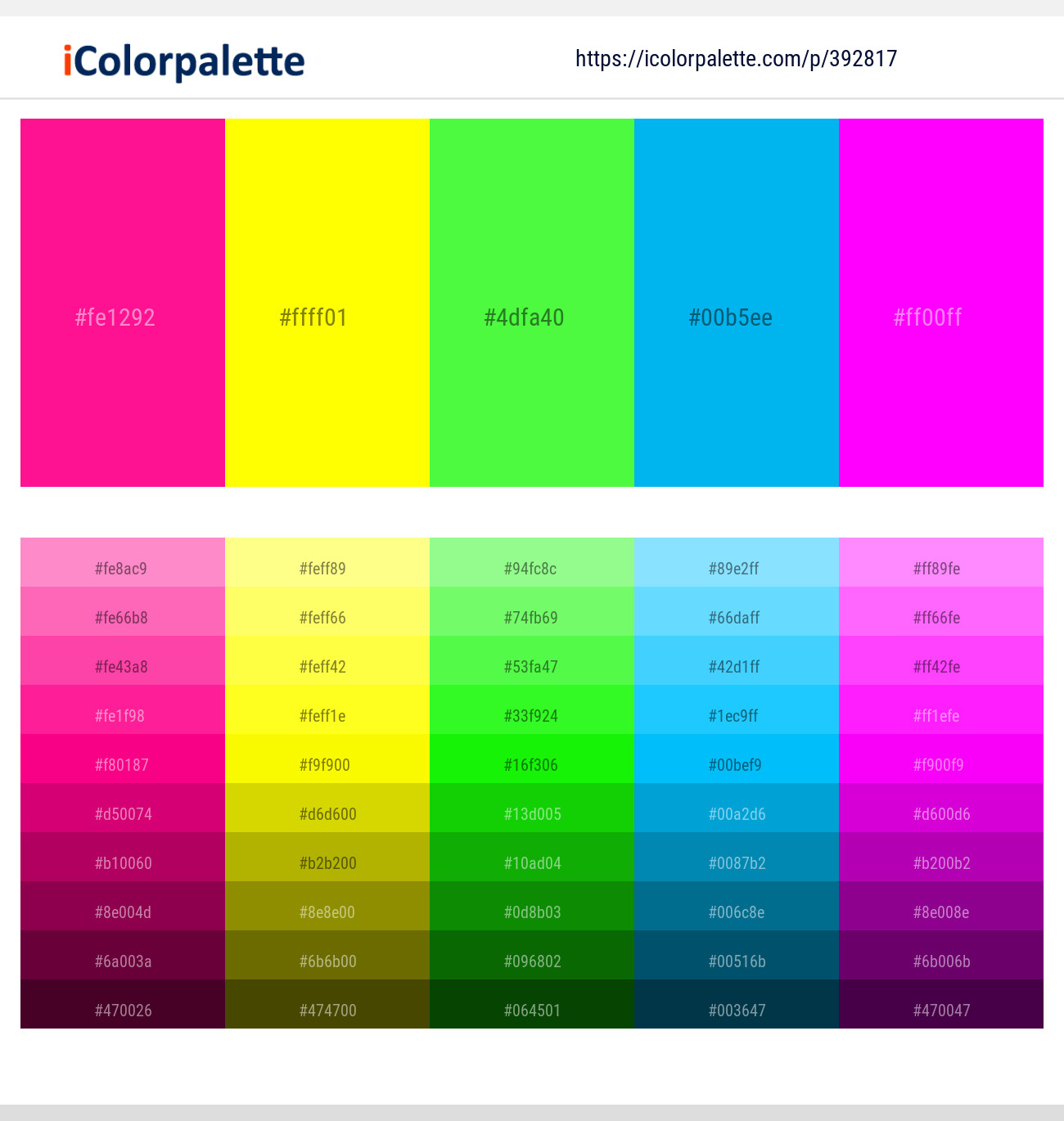 392817366 Bright Color Palettes