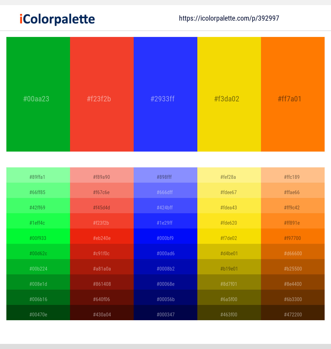 392997366 Bright Color Palettes