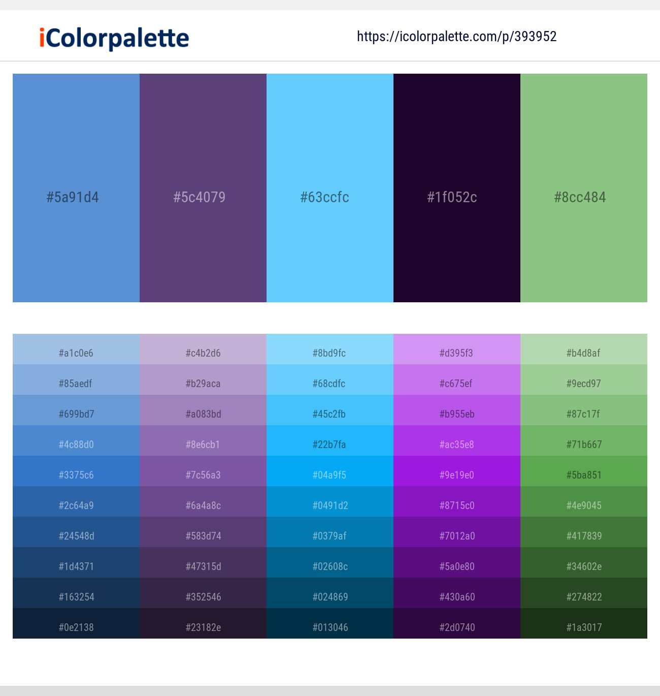 Danube – Victoria – Malibu – Violet – De York Color scheme