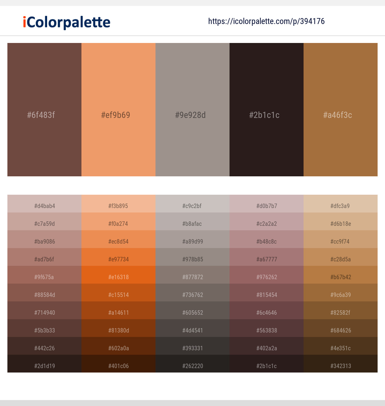 Kabul – Apricot – Zorba – Cocoa Brown – Cape Palliser Color scheme