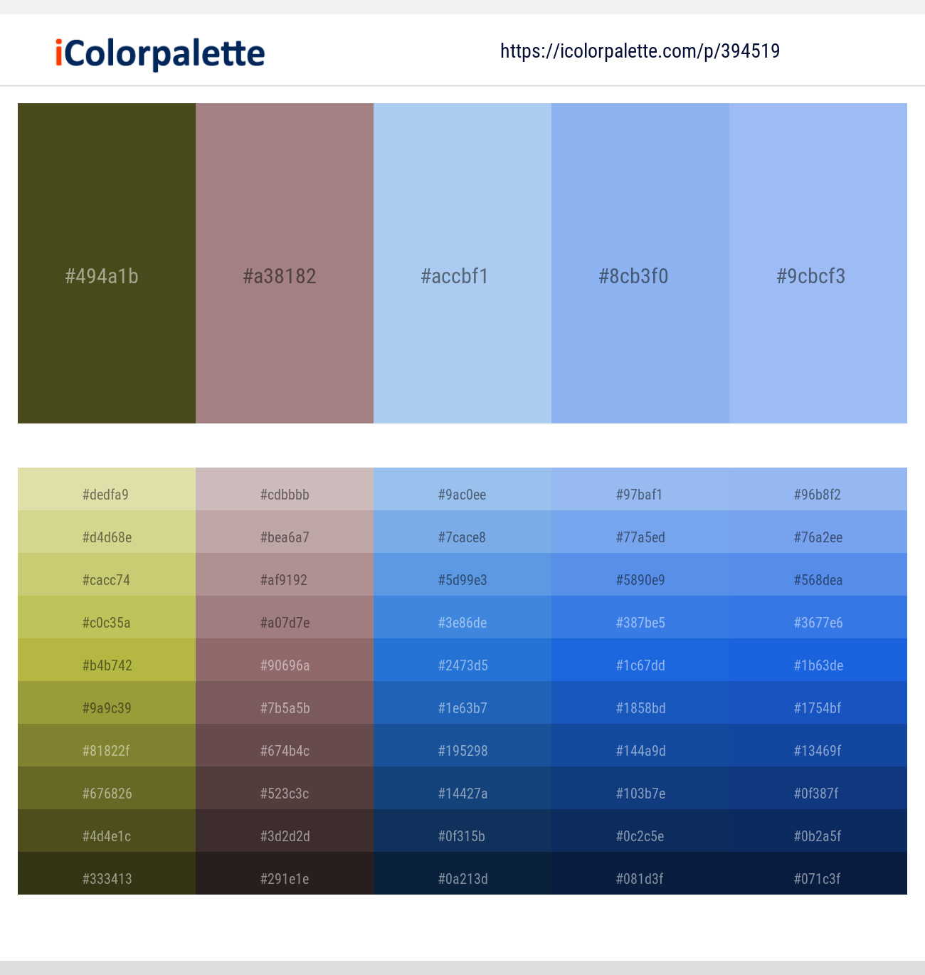 Thatch Green – Pharlap – Perano – Jordy Blue – Perano Color scheme