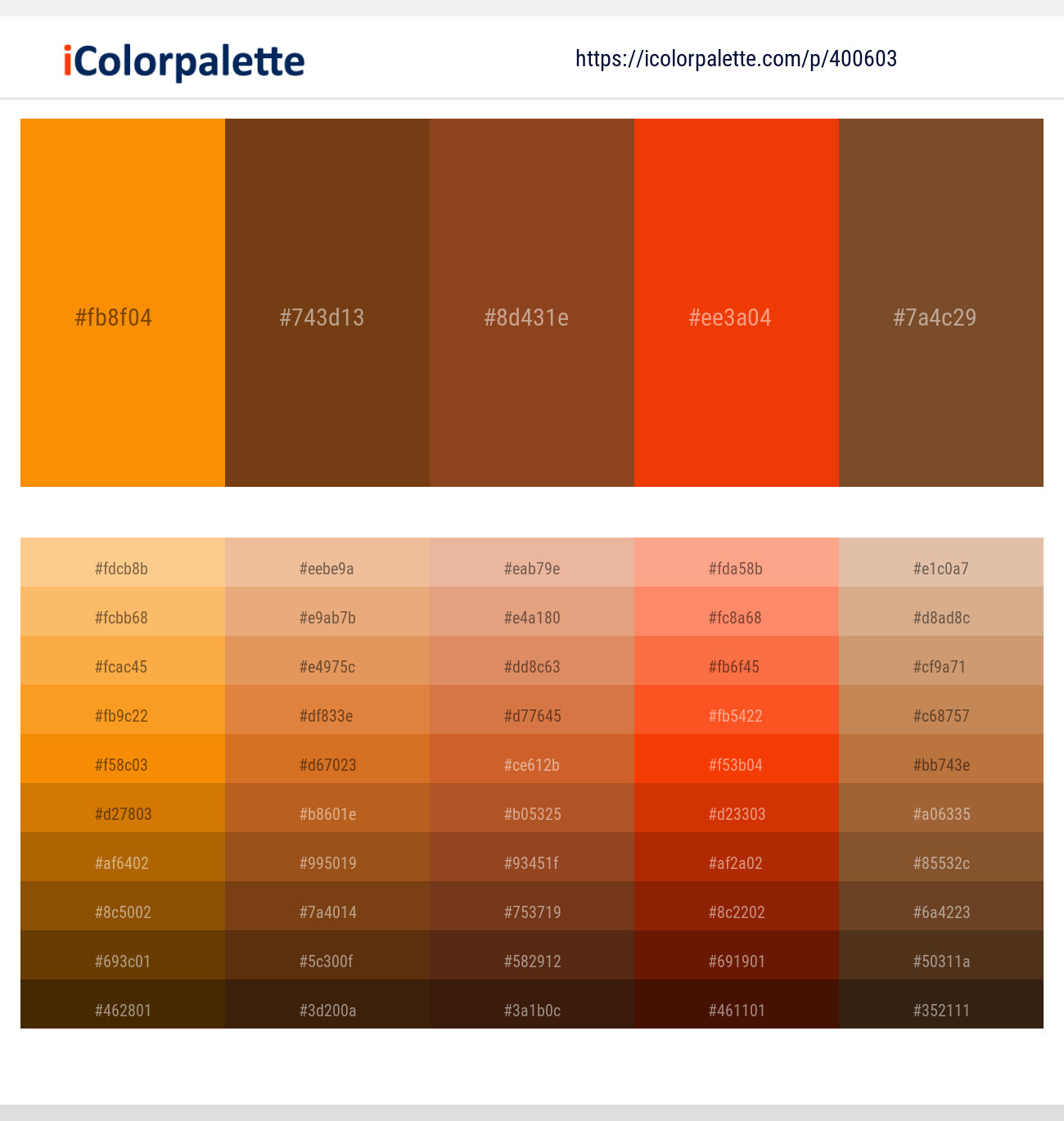 Color Palette #2344  Color palette, Brown color palette, Color