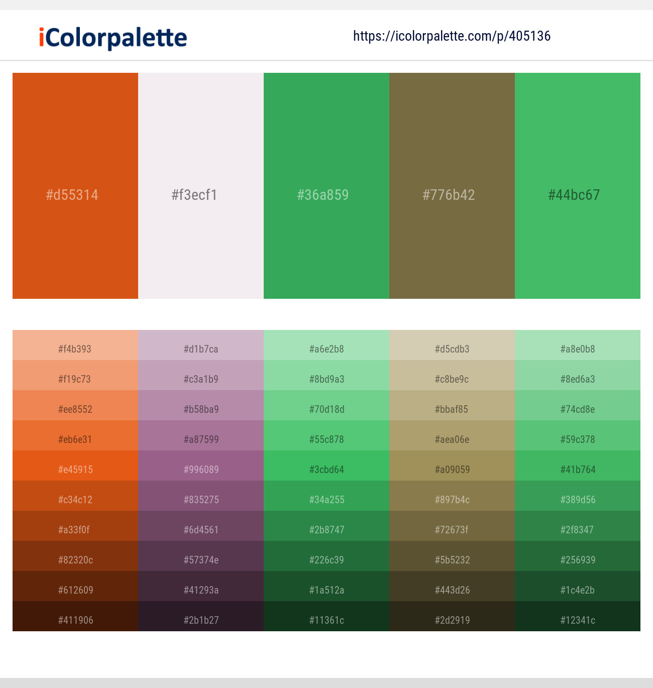 Orange Roughy – Soft Peach – Chateau Green – Yellow Metal – Chateau Green Color scheme