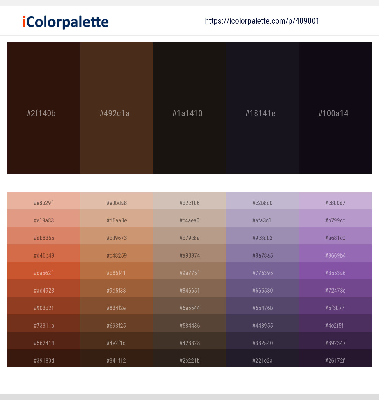 Paco – Metallic Bronze – Zeus – Cinder – Cinder Color scheme