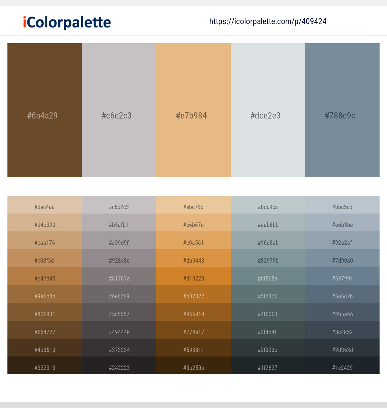 Dallas – Pale Slate – Gold Sand – Iron – Regent Gray Color scheme