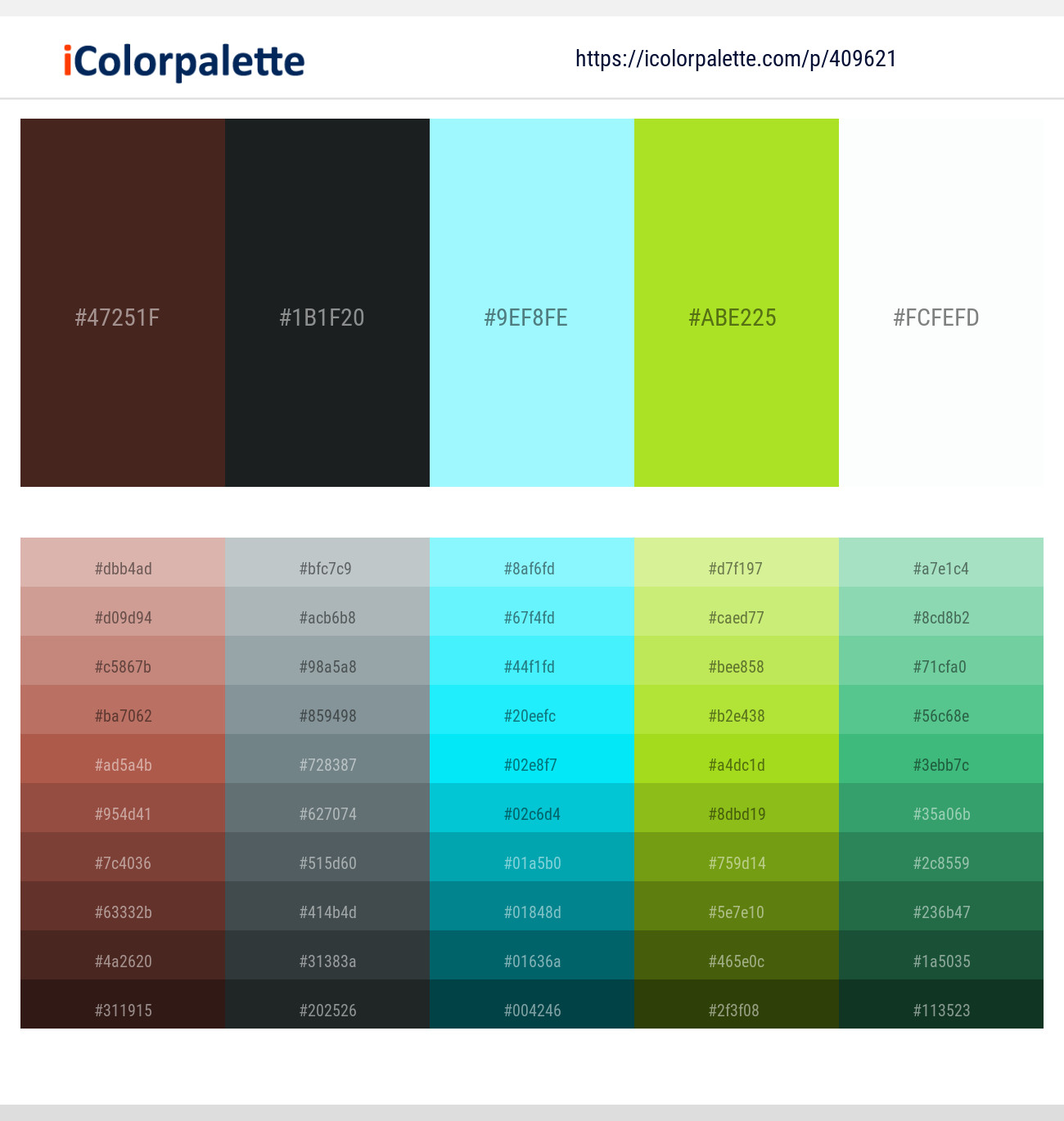 Cork – Shark – Anakiwa – Inch Worm – Narvik Color scheme