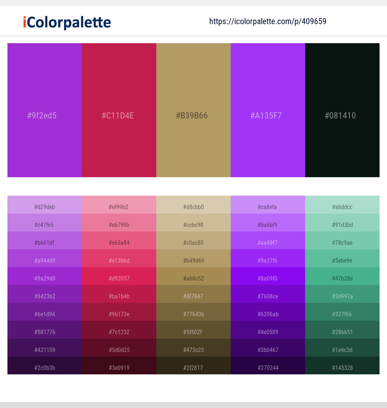 Purple Heart – Maroon Flush – Teak – Electric Violet – Aztec Color scheme