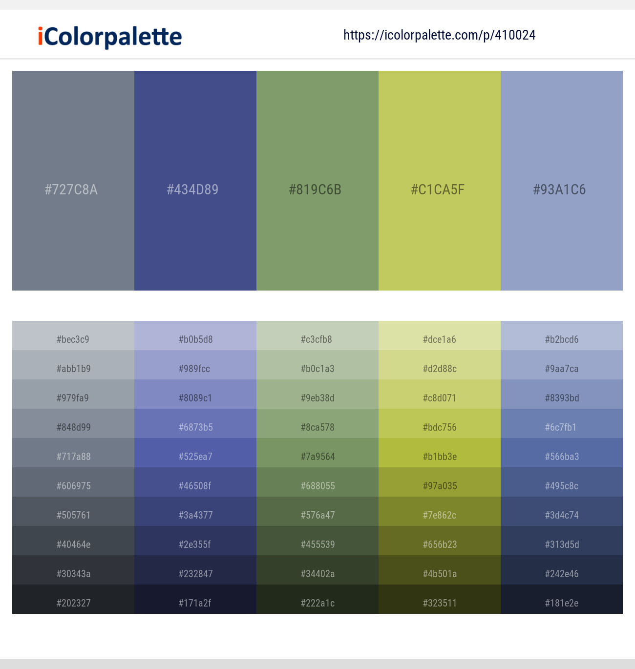 Raven – East Bay – Highland – Celery – Nepal Color scheme