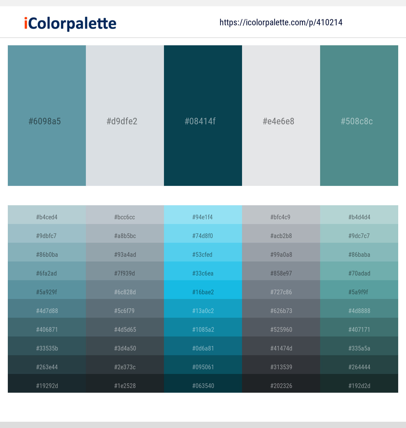 Breaker Bay – Geyser – Tarawera – Iron – Smalt Blue Color scheme