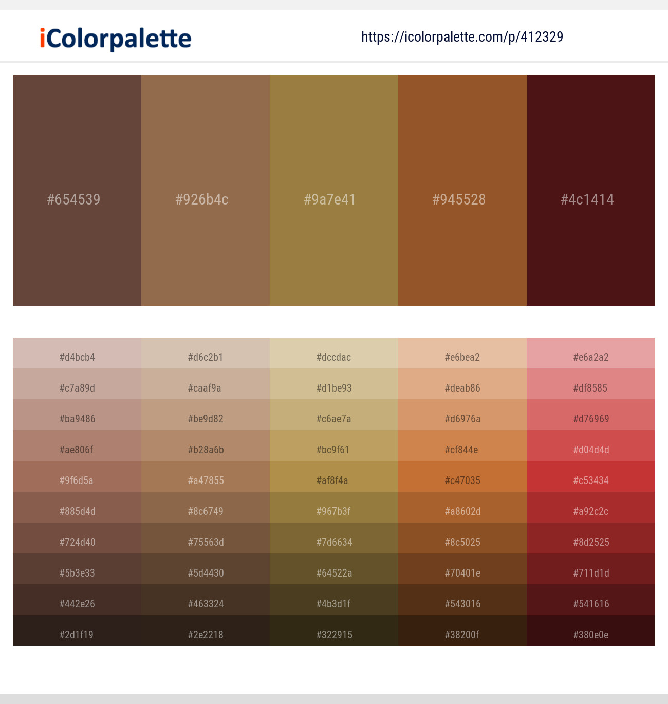 66 Brown Color Palettes | Curated collection of Color Palettes