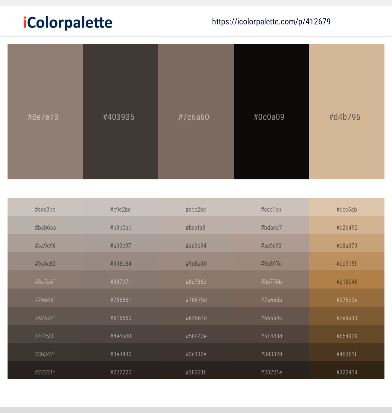 Squirrel – Merlin – Sandstone – Cod Gray – Cameo Color scheme