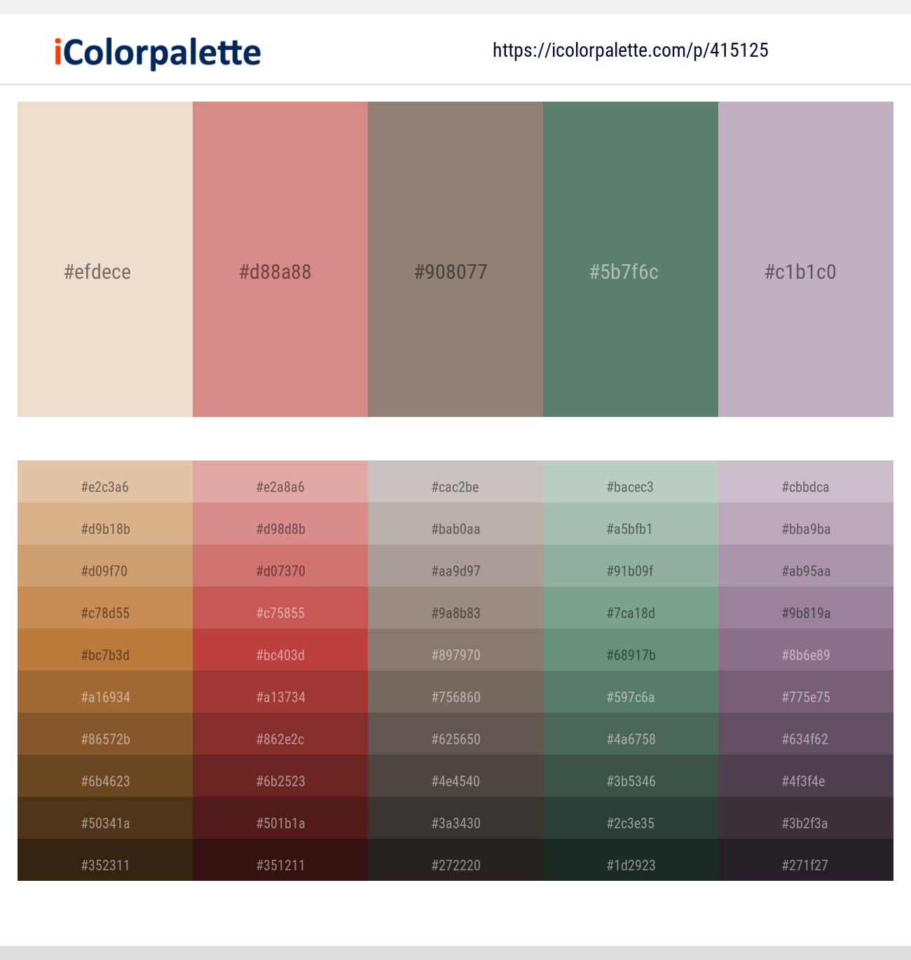 Parchment – My Pink – Squirrel – Spring Leaves – Lily Color scheme
