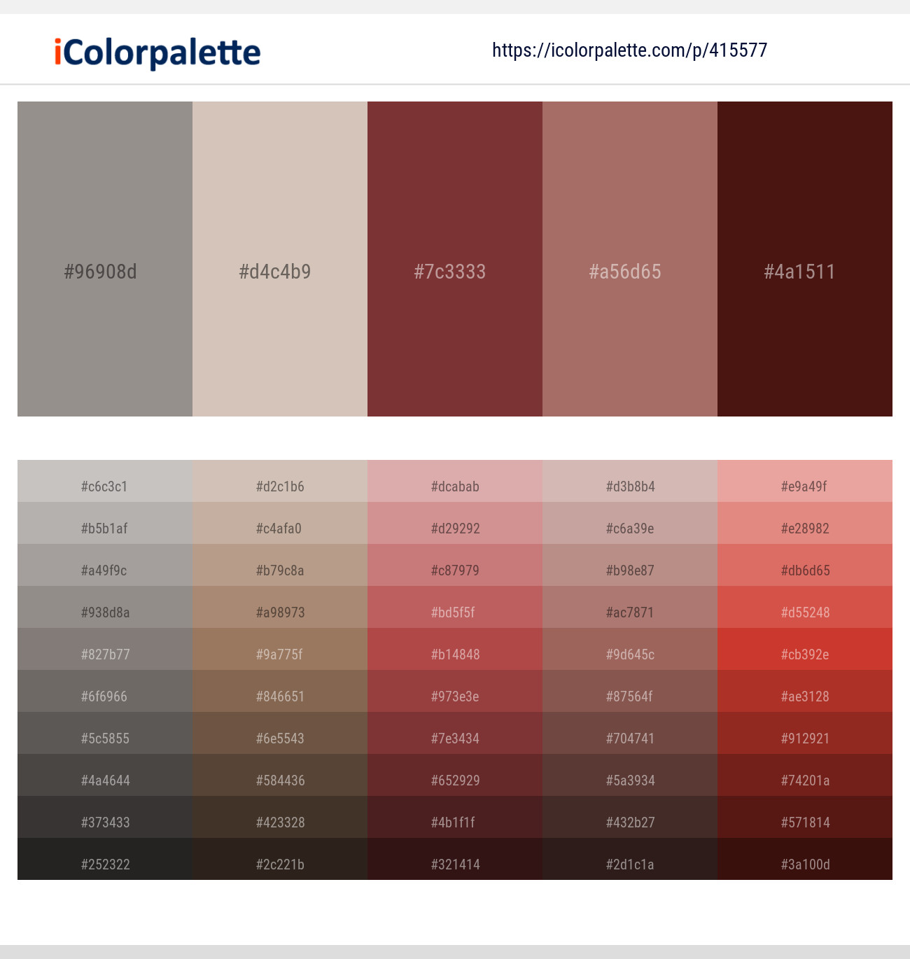 Natural Gray – Soft Amber – Lotus – Coral Tree – Paco Color scheme