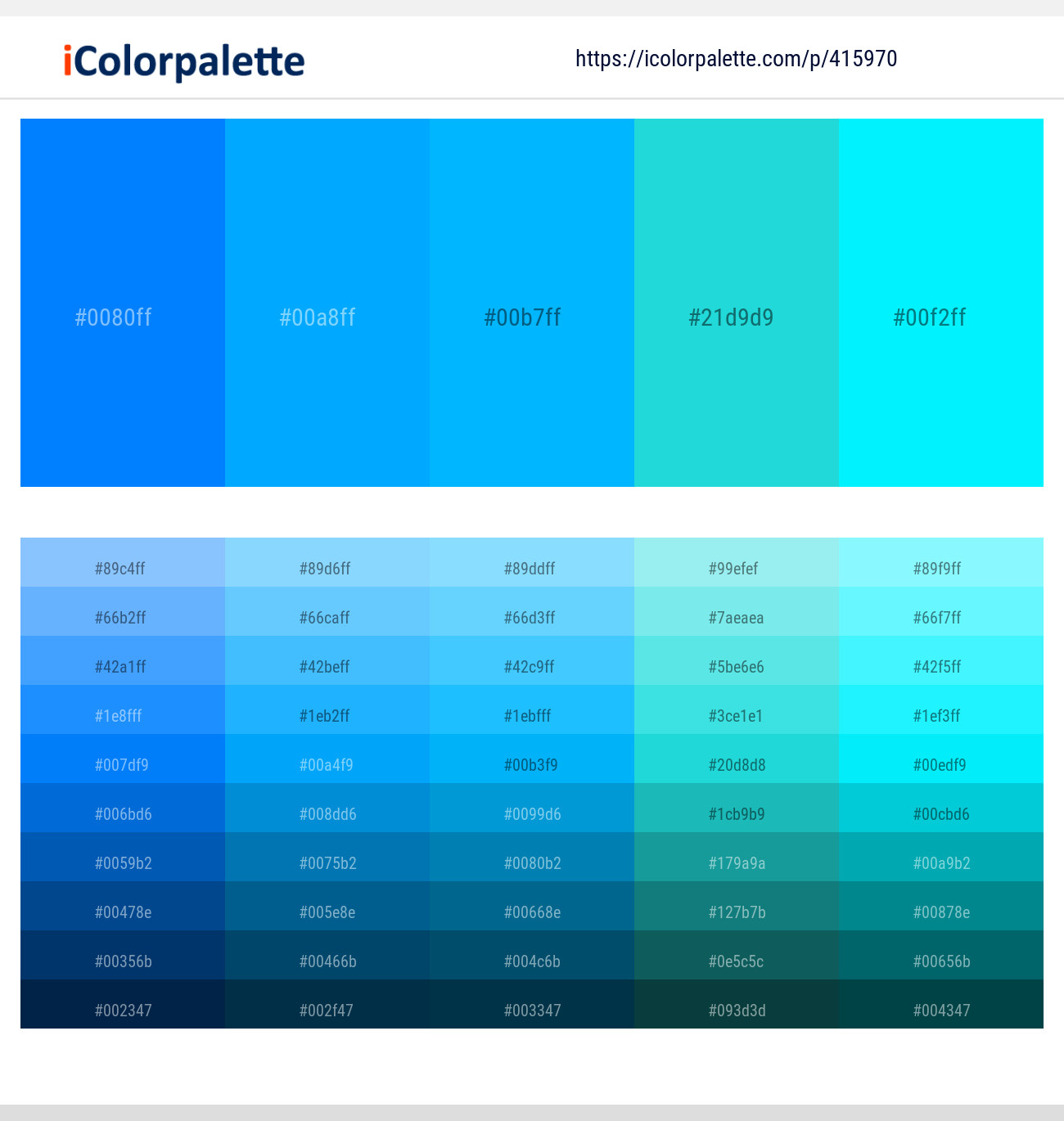 Azure Radiance – Azure Radiance – Dodger Blue – Turquoise – Cyan