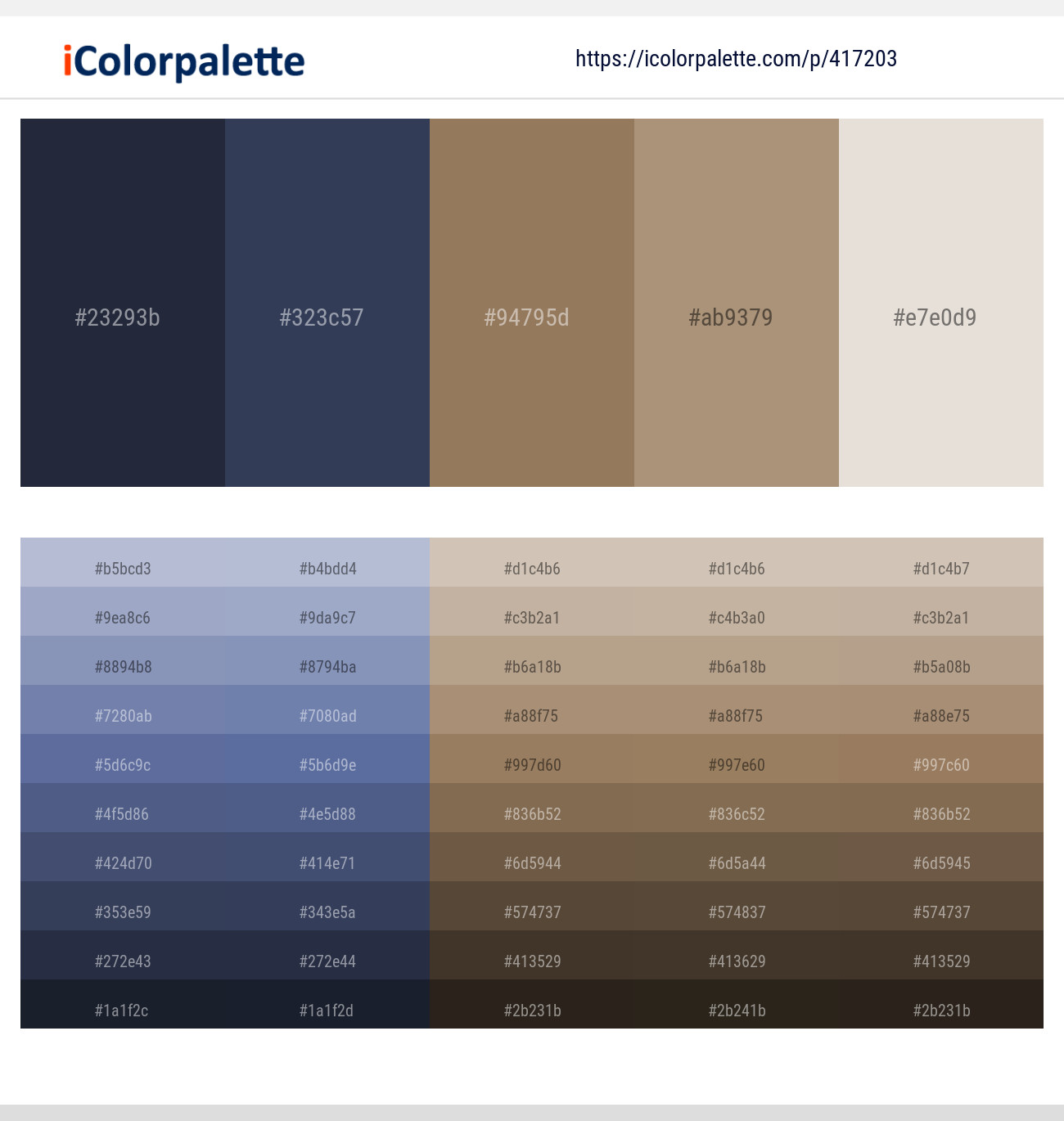 Ebony Clay – Pickled Bluewood – Domino – Sandrift – Pearl Bush Color scheme