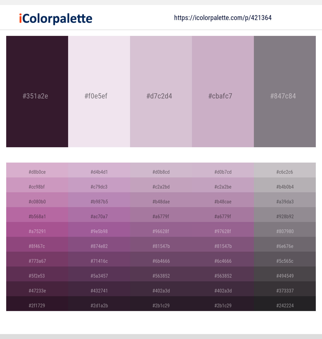 Jon – Prim – Maverick – Lily – Monsoon Color scheme