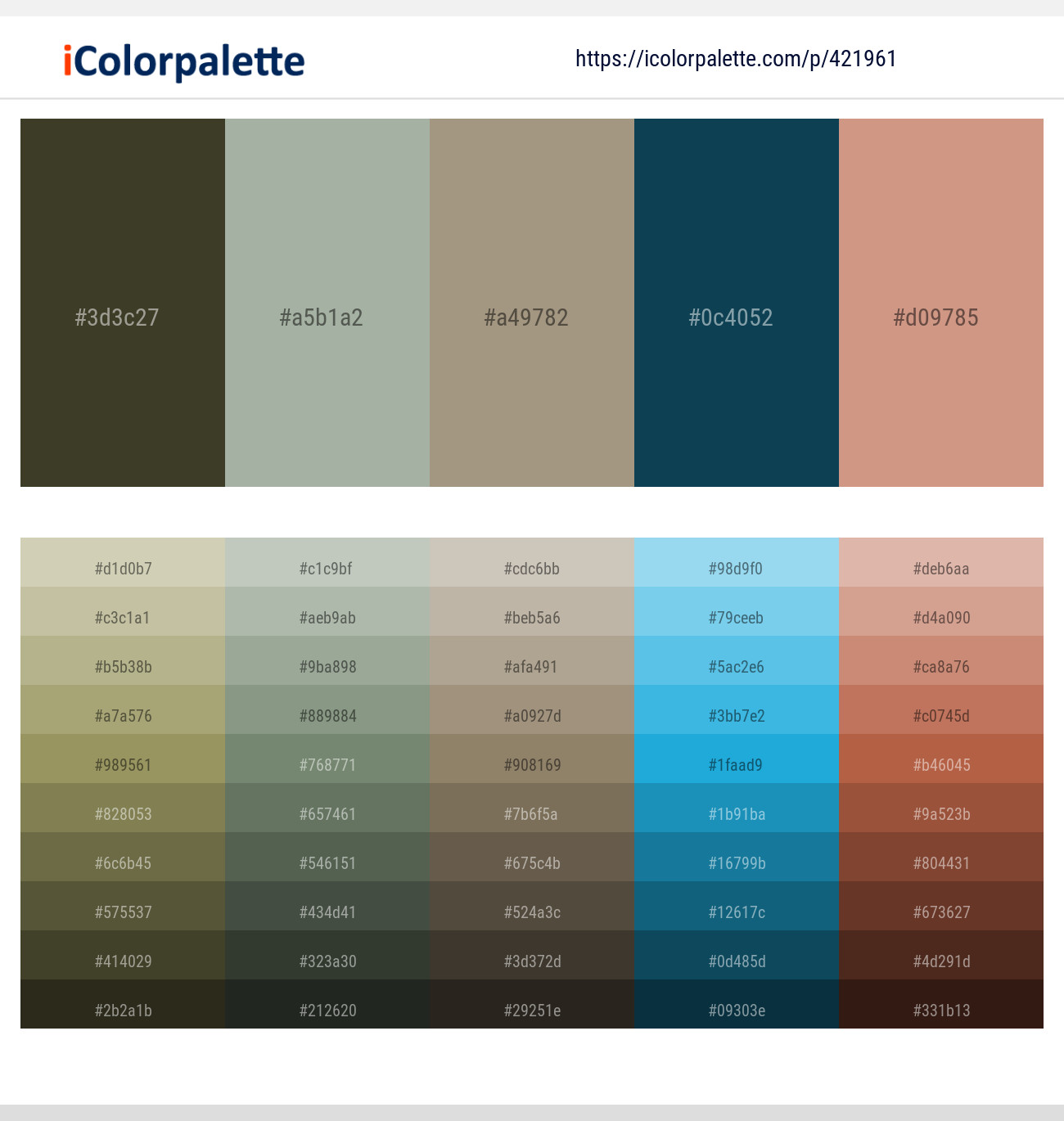 Birch – Bud – Donkey Brown – Tarawera – My Pink Color scheme