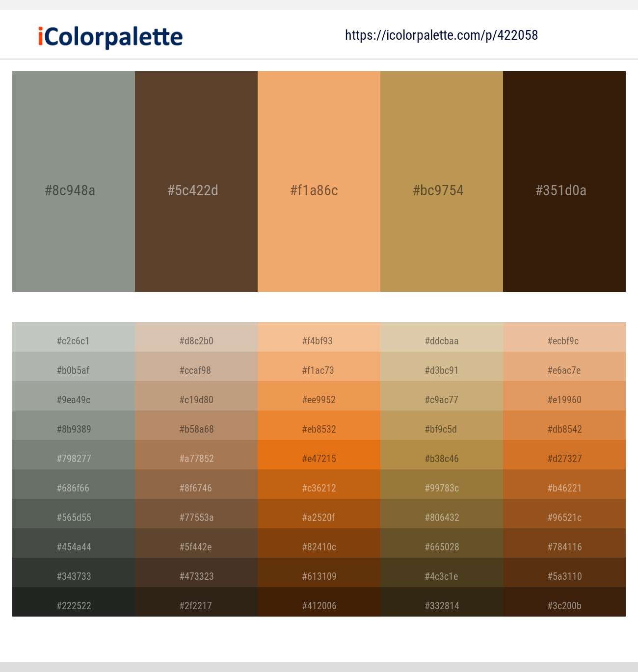 Stack – Quincy – Sandy brown – Twine – Clinker Color scheme