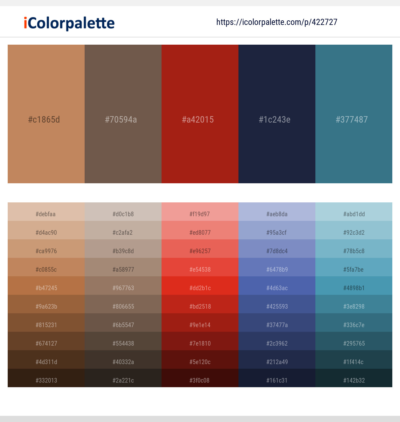 Twine – Tobacco Brown – Tabasco – Port Gore – Ming Color scheme