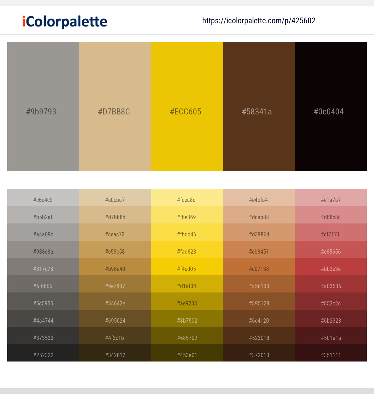 Dawn – Straw – Corn – Brown Derby – Asphalt Color scheme