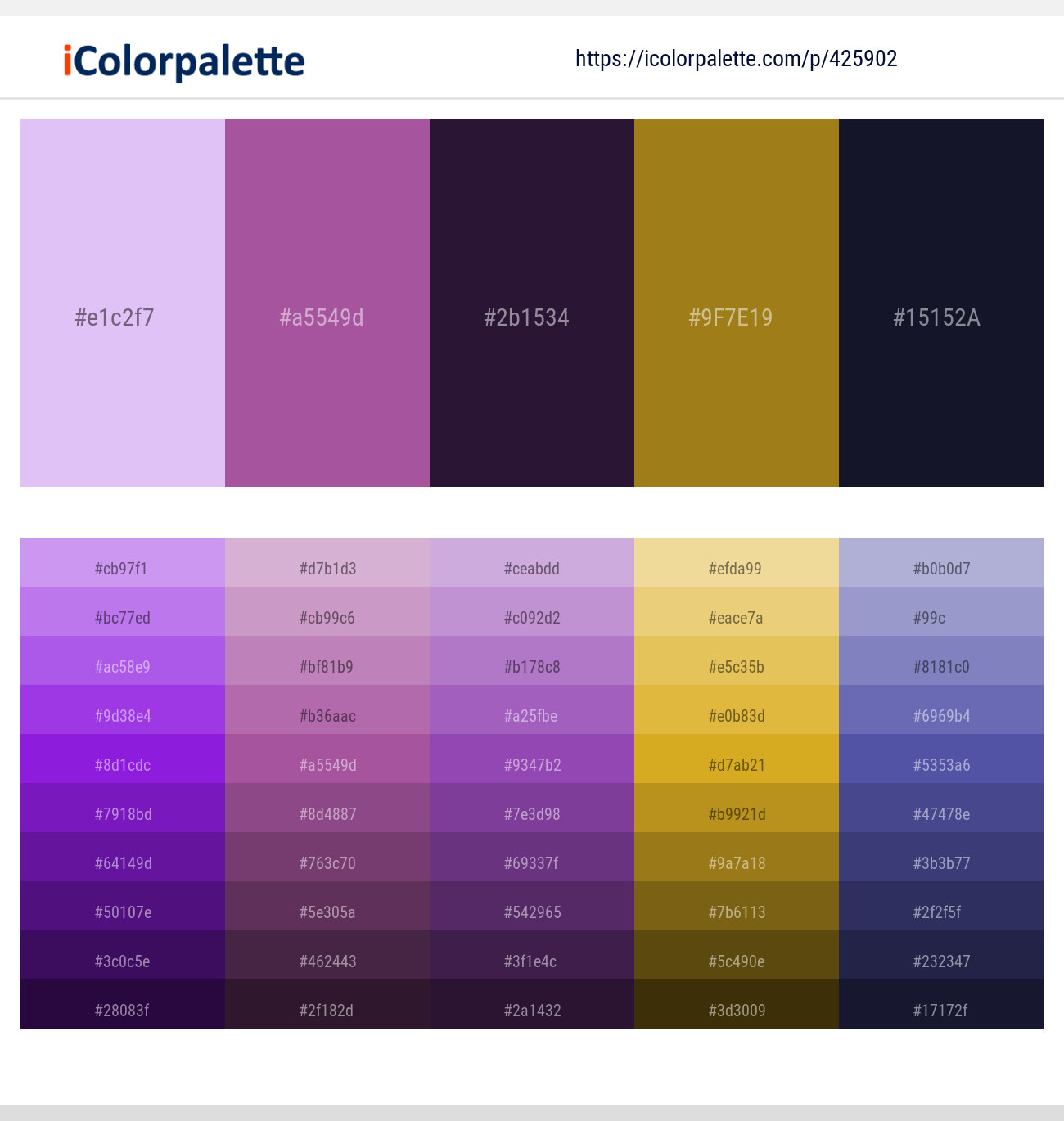 Perfume – Tapestry – Revolver – Reef Gold – Mirage Color scheme