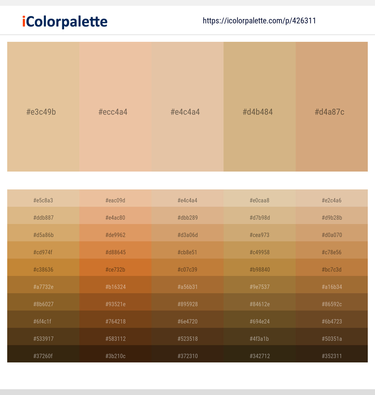 Calico – Pancho – Cashmere – Tan – Whiskey Color scheme