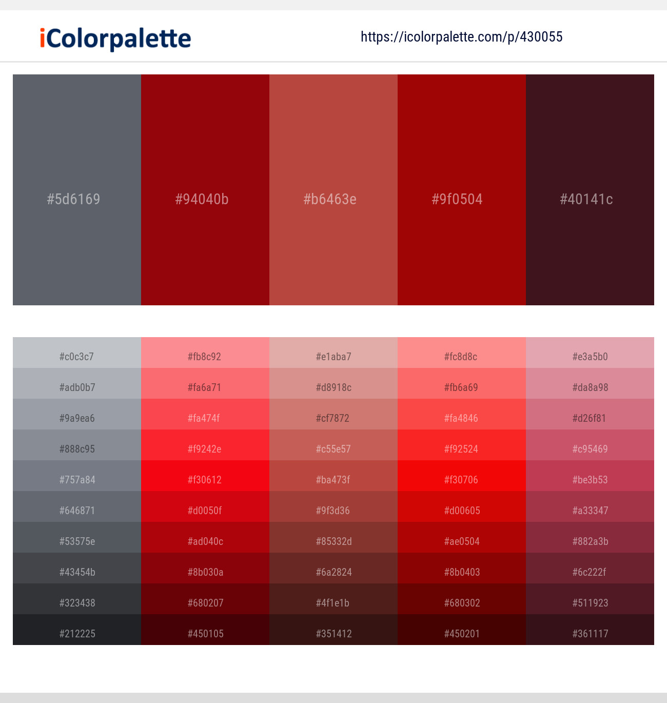 Shuttle Gray – Sangria – Crail – Sangria – Cedar Color scheme