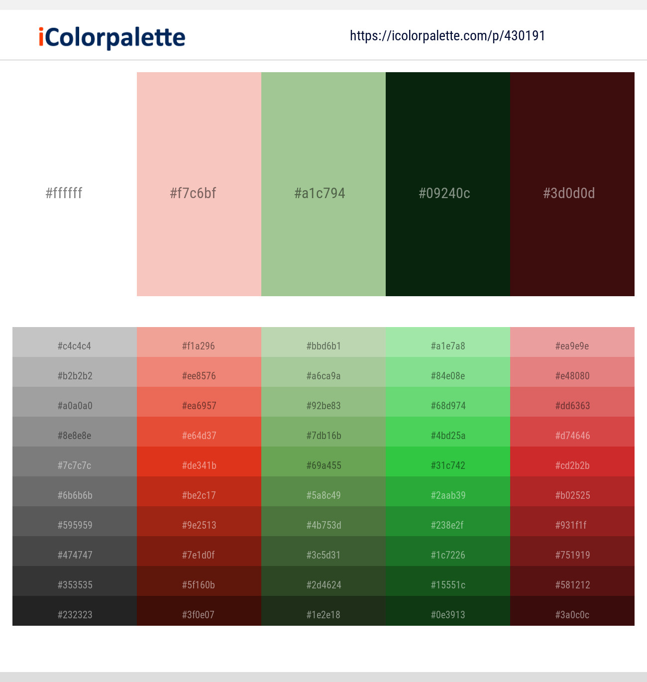 430191White – Mandys Pink – Norway – Palm Green – Paco Color scheme