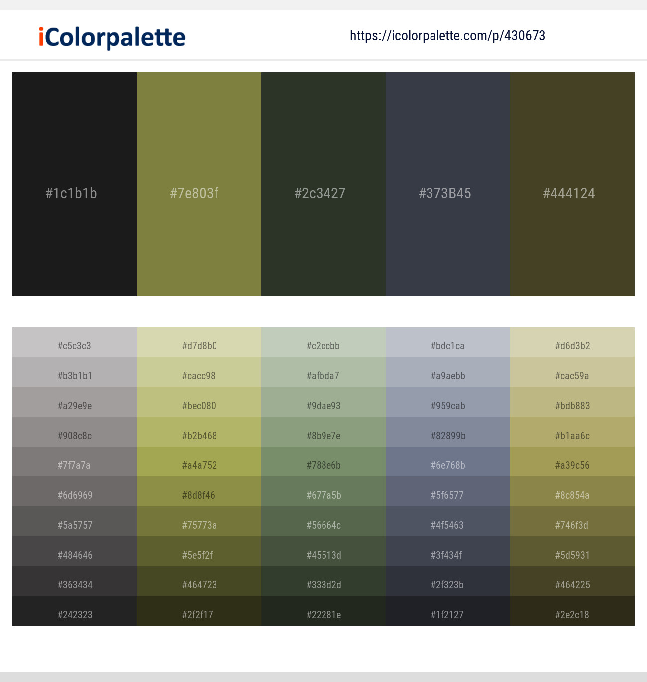 Cod Gray – Yellow Metal – Heavy Metal – Tuna – Lisbon Brown Color scheme